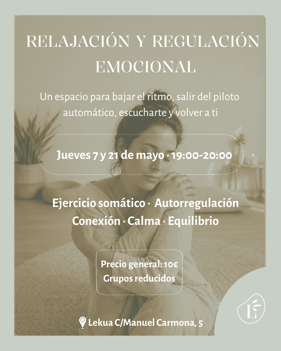 Relajación y regulación emocional en Lekua, espacio para reducir estrés, calmar mente y cuerpo, y me.